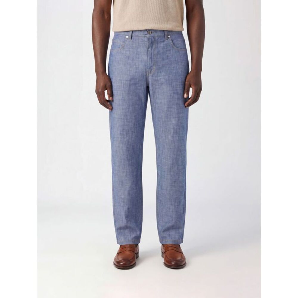 Fendi Men Fendi Chambray Trousers